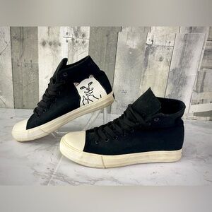 RIPNDIP Lord Nermal Men's Black Canvas High-Top Sneakers Size 9